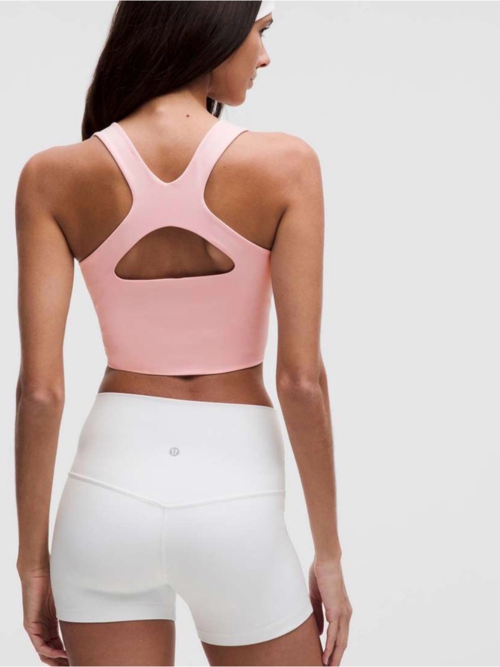 lululemon athletica Pink Cutout Racerback Crop Sports Bra